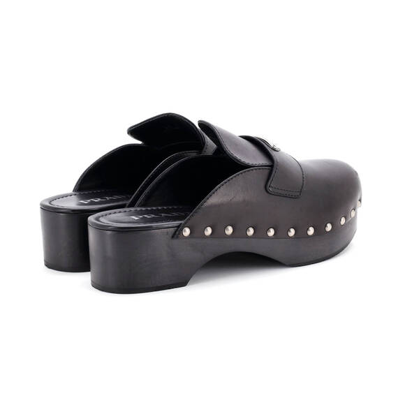 Prada Women's Logo Mule Clogs Leather - Picture 3 of 6
